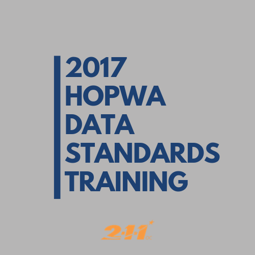 2017 HOPWA Data Standards Training